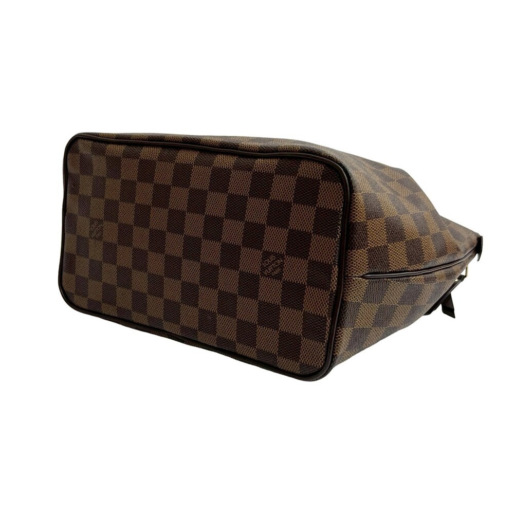 LOUIS VUITTON Authentic Brown Damier Leather Tote Bag - Picture 8 of 10